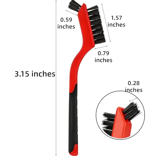 Nylon Brush Set, Small Brushes for Cleaning, Dual Head Crevice Brush, 3-Pc. - size: 3PCS Nylon Brushes