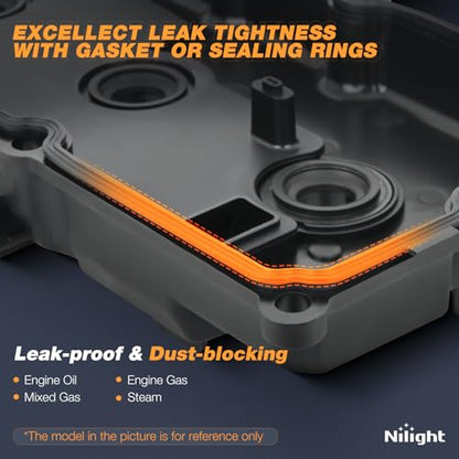 Nilight Pair Engine Valve Cover with Gasket Replace# 13264ZE01A 13264ZE00A - size: for Nissan NV2500 NV3500 2012-2017 & Infiniti