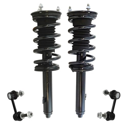 TRQ Front Suspension Kit Complete Strut & Coil Spring Assembly Sway Bar - style: SCA34831