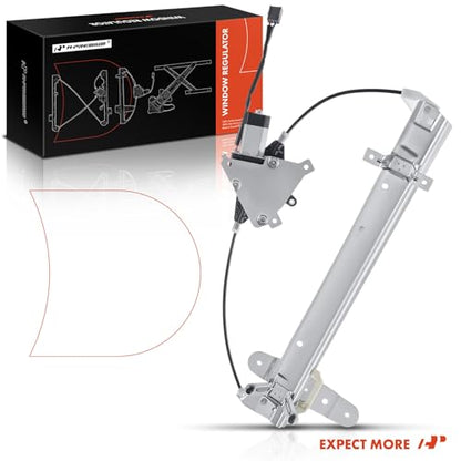 A-Premium Rear Driver Side Power Window Regulator with Motor (2-Pin)