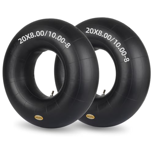 GICOOL 20x8.00-8 20x10.00-8 Inner Tubes, TR-4 Valve Stem, 2 Pack - size: 20x8.00/10.00-8,TR-4