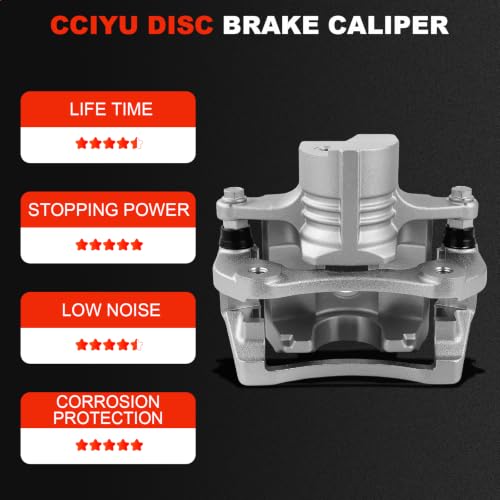 cciyu Rear Right Disc Brake Caliper Assembly with Bracket 18B5119 - size: Rear Right[18B5119]