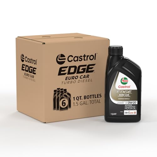 Castrol EDGE Turbo Diesel 0W-20 Advanced Full Syn Motor Oil, 1 Qt, 6 Pack