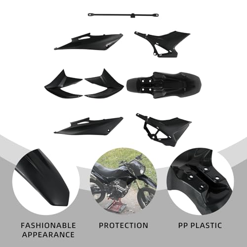 Plastics Fairing Fender Kit for Dirt Bike Hawk 250 - color: Imitation Carbon Fiber