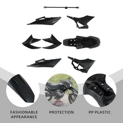 Plastics Fairing Fender Kit for Dirt Bike Hawk 250 - color: Imitation Carbon Fiber