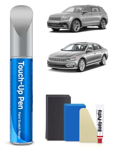 LA7W/8E Reflex Silver Metallic Touch Up Paint Kit Compatible with Volkswagen Exact Match Car Scratch Repair Touch Up Paint Kit - color: Reflex Silver Metallic(LA7W/8E) Compatible with Atlas/Beetle/CC/e-Golf/EOS/Golf/Golf-Alltrack/Golf-GTI/Golf-SportWagen/