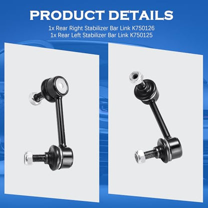K750125 K750126 Rear Sway Bar Stabilizer Link Compatible With 2006-2015 Honda Civic 2013-2014 Fit 2013-2019 Acura ILX 2006-2011 CSX -2 PCS - size: K750125 K750126