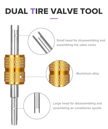 Valve Stem Removal Tool,Car Accessories Universal Valve Stem Tool,Automotive Tire Valves Tools,Suitable for Cars,Trucks,Motorcycles,Bicycles,Tractors,Lawn Mowers,ATVs,Electric Motors