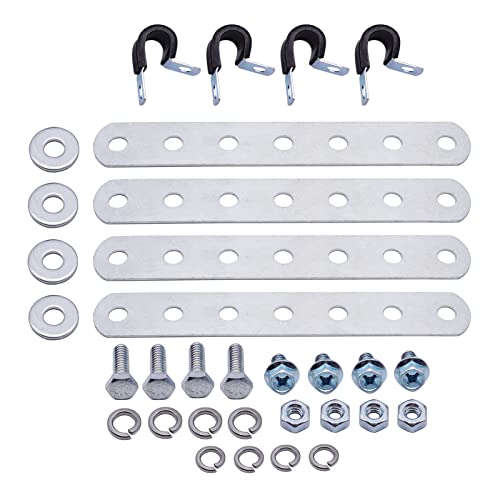 253 Universal Engine Oil Cooler Mounting Bracket Kit, Metal, Silver, Universal Mount