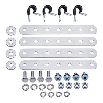 253 Universal Engine Oil Cooler Mounting Bracket Kit, Metal, Silver, Universal Mount