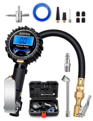AstroAI Digital Tire Pressure Gauge with Inflator, 3-250 PSI ±1% Precision - color: Blue2