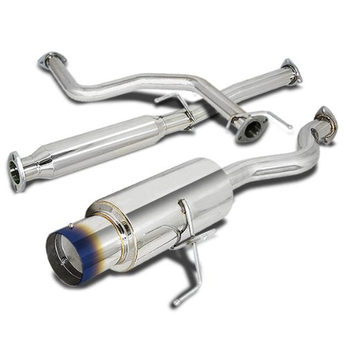 DNA MOTORING CBE-HC922-BT Cat Back Exhaust System [Compatible with 92-00 Honda Civic Coupe/Sedan / 96-00 Civic DX/LX]
