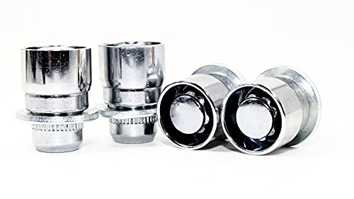 Set of 4 12x1.5 Veritek OE 1.47 Inch Mag Factory Style Replacement Chrome Lug Nut Wheel Locks with 2 Zinc Keys for Factory Wheels VPE-45700N2CH