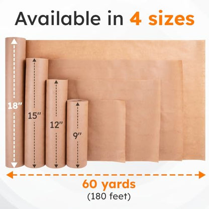 18" x 60 yd Kraft Masking Paper Roll for Painting - size: 18" x 60 Yards