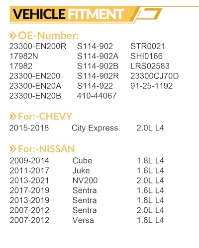 AATEE 17982N Starter Motor for:-Nissan Sentra 2007-2019 1.6L 1.8L 2.0L - style: 23300-EN200R