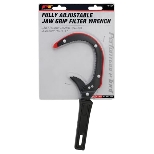 Performance Tool W157 2-3/4 to 4-1/4 in. Jaw Grip Oil Filter Wrench - size: Adj Wrench | 2-3/4 to 4-1/4"
