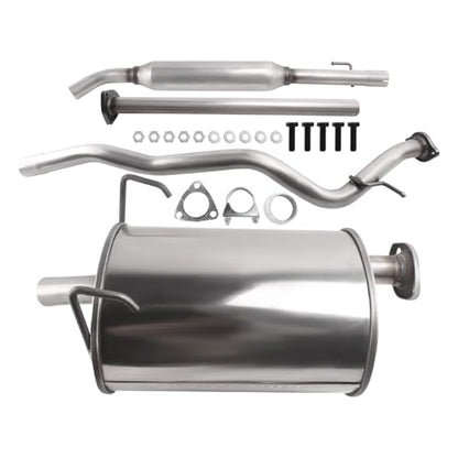 409 Stainless Steel Exhaust Resonator & Muffler Pipe System - size: 1997-2001 CR-V 2.0L L4