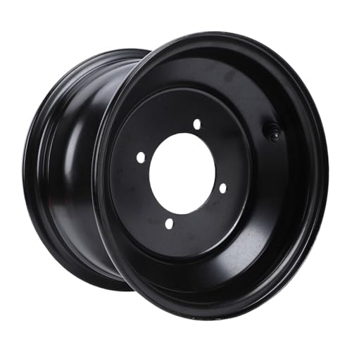 GOTOTOP 8 Inch ATV Front Wheel Rim, 4 Holes 19x7-8 Steel Wheel Hub for Go Kart ATV Quad Dirt Bike Buggy Black Coating