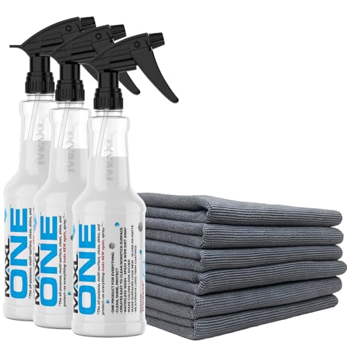 MAXL MAXLONE™ Car Spray with Triphene® All Purpose Waterless Detailer 3 Kit - style: 3 Bottles + 6 Towels