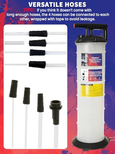 Oil Extractor Pump 7L Manual Oil Changer Vacuum Fluid Evacuator Extractor for Automotive Fluids Vacuum Evacuation