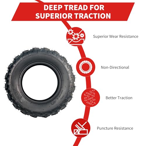 GarveeTech 24x8x12 ATV Tires, 2 Pack 24x8-12 ATV UTV Tires 24 18 12 All Terrain Tires for Trail, Desert, Mud, Dirt, Street, Sand, 4PR Tubeless - size: AT24X8-12, style: Pattern B