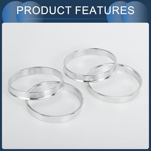 Hub Centric Rings, 63.4mm ID to 67.1mm OD Vehicle Wheel Hubrings Aluminum Alloy, 4 Pcs - size: 63.4mm to 67.1mm