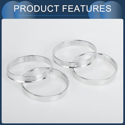 Hub Centric Rings, 63.4mm ID to 67.1mm OD Vehicle Wheel Hubrings Aluminum Alloy, 4 Pcs - size: 63.4mm to 67.1mm