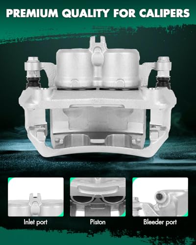 SCITOO Front Left Disc Brake Caliper With Bracket 19B3123A Silver - size: Front Driver[19B3123A]