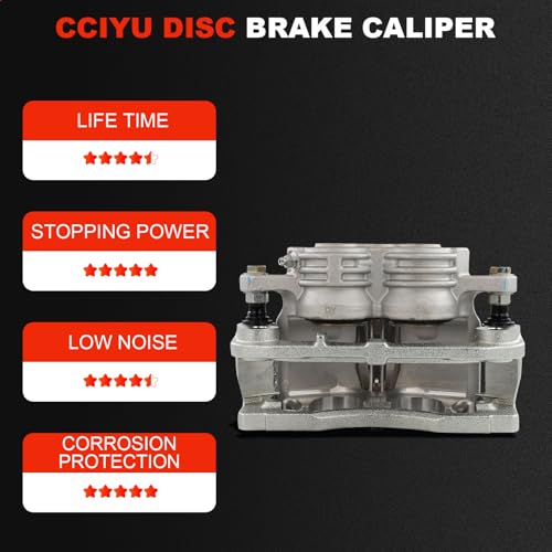 cciyu Front Left Disc Brake Caliper Assembly w/Bracket 18B4798A - size: Front Left[18B4798A]