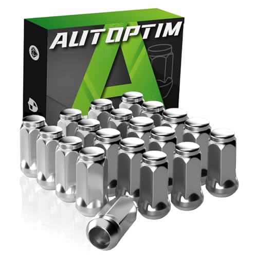 AUTOPTIM M14x1.5 Lug Nuts - 20Pcs Chrome Closed End Lug Nut, 3/4"(19mm) Hex - color: Chrome, size: M14x1.5, style: 20 Pcs