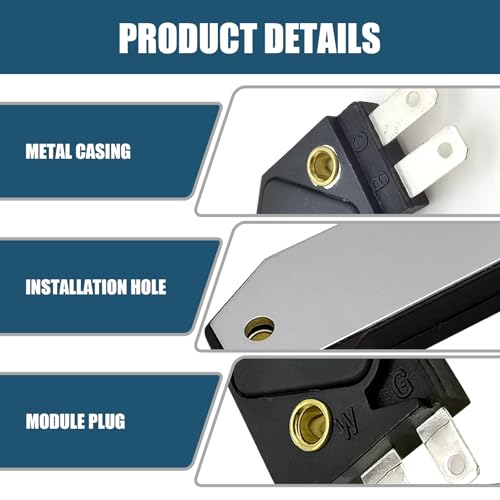 DS-019 DM1906 Ignition Control Module, Standard 4-pin Ignition Switch, OEM #1190357 8131941 7701021955 82369531 1875990 1894322 9348922, Suitable for Most Cars (Black)
