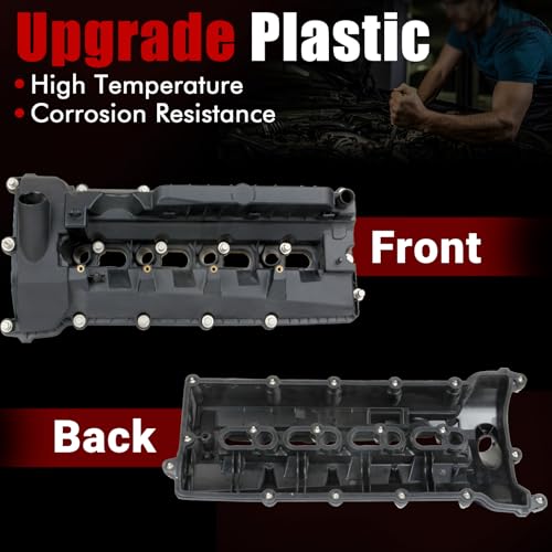 MITZONE Engine Valve Cover Left Side Compatible with 2010-2013 Land Rover LR4 2010-2019 Range Rover 2010-2019 Range Rover Sport 5.0L V8 - size: Left side
