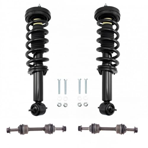 TRQ Front Suspension Kit Shock & Spring Strut Assembly Sway Bar Stabilizer Link Compatible with 2014-2017 Ford Expedition Lincoln Navigator - style: SCA30359