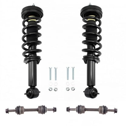 TRQ Front Suspension Kit Shock & Spring Strut Assembly Sway Bar Stabilizer Link Compatible with 2014-2017 Ford Expedition Lincoln Navigator - style: SCA30359