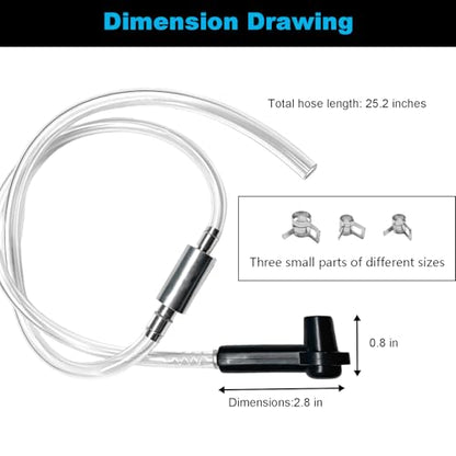 Brake Bleeder Hose Kit, One Way Check Valve Tube Bleeding Tool Kit with Clamps, Brake Fluid Hose Hydraulic Bleeding Tool for Car Motorcycle Clutch, Car Accessories