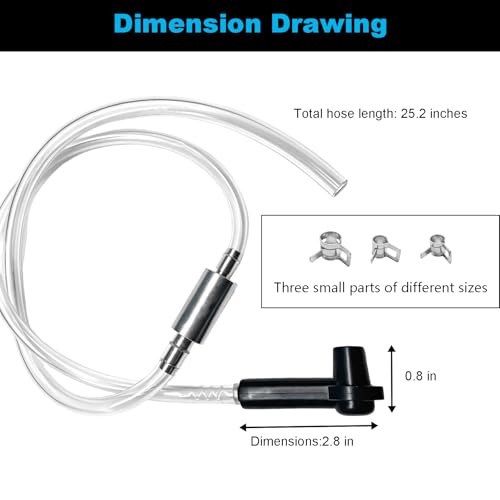Brake Bleeder Hose Kit, One Way Check Valve Tube Bleeding Tool Kit with Clamps, Brake Fluid Hose Hydraulic Bleeding Tool for Car Motorcycle Clutch, Car Accessories