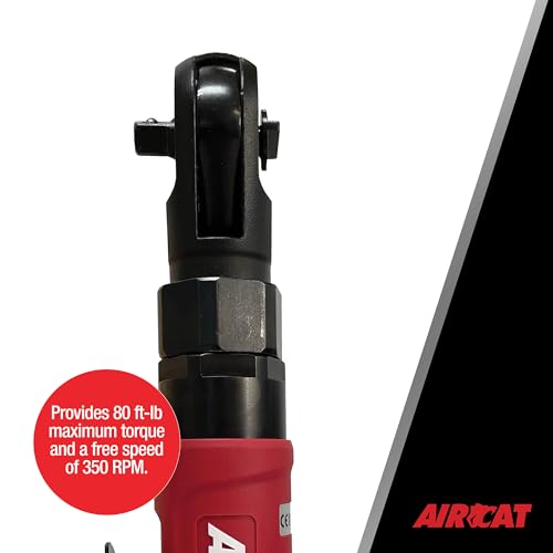 AIRCAT 812-RW 3/8" Impacting Ratchet Wrench, 80 ft-lb Max Torque, 350 RPM