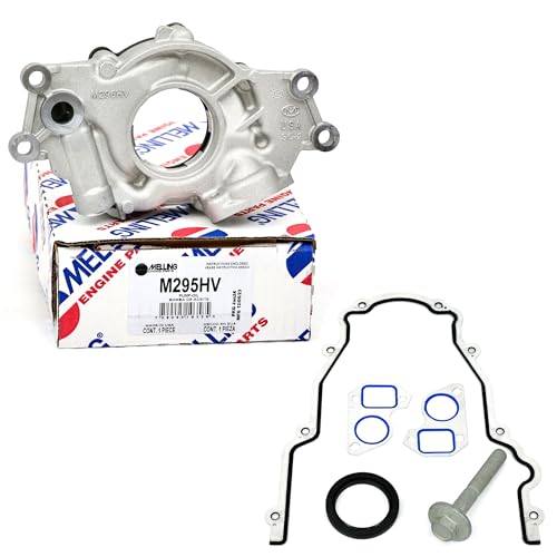Melling M295HV High-Volume Oil Pump with Front Timing Cover Gasket Kit | Fits 4.8L 5.3L 5.7L 6.0L 6.2L Gen 3 & 4 LS Engines | LS1 LS3 L96 LM7 LR4 LQ4 | Improved Oil Volume & Reliability