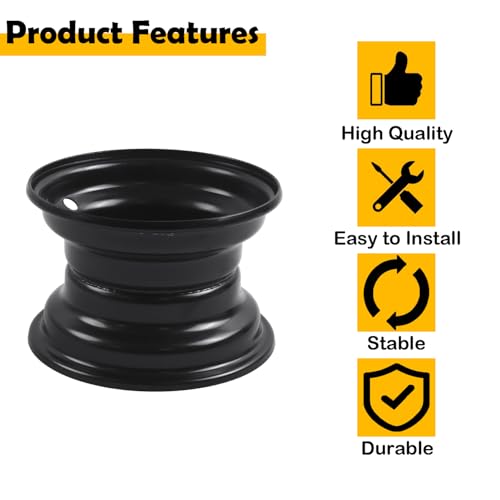 7" ATV Wheel Rim Compatible with 16x8-7 Tire 3 Lug 78mm Quad Go Kart 125cc Taotao Coolster