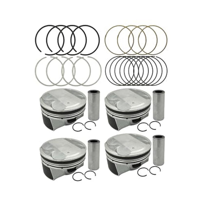 4Pcs STD Engine Piston & Ring Kit, 23041-2E800 23040-2E601 Replacement Piston & Piston Rings Compatible with Hyundai Kona Veloster Elantra/with Kia 2.0L 2017-2019