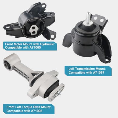Engine Motor Transmission Mount Replacement for 14-19 Kia Soul 1.6L 2.0L - size: 3PCS-Compatible with 2014-2019 Soul 1.6L& 2.0L