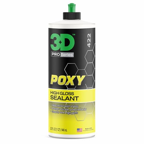 3D POXY Montan Wax Sealant – Long Lasting Hybrid Car Wax for High Gloss Finish & Paint Protection | Non-Staining Formula | Easy to Apply | Made in USA | 32 oz - size: 32 Ounce (Pack of 1)
