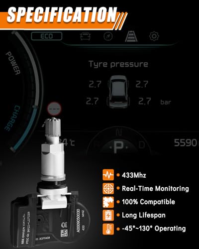 A0009050030 for:-Mercedes Benz TPMS Sensor Pre-Programmed 433MHz - size: A0009050030(4)