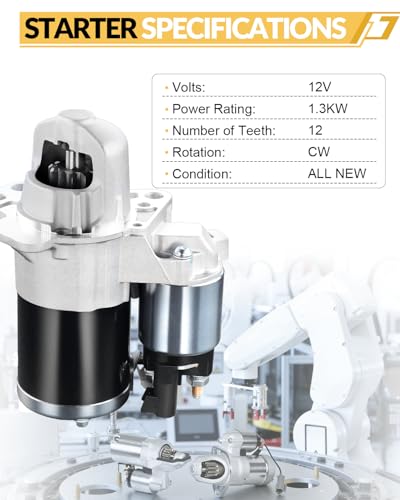 AATEE 17986N Starter Motor for:-Chevy Malibu 2008-2012 3.6L, Equinox 08-17 - style: 17986N