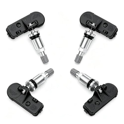 Pre-Programmed TPMS Sensor, GM 315MHz Tire Pressure Monitoring Sensor with Metal Valve Stem, Compatible with Chevy Silverado GMC Sierra Cadillac Buick Pontiac Saturn Hummer, 4 Pack