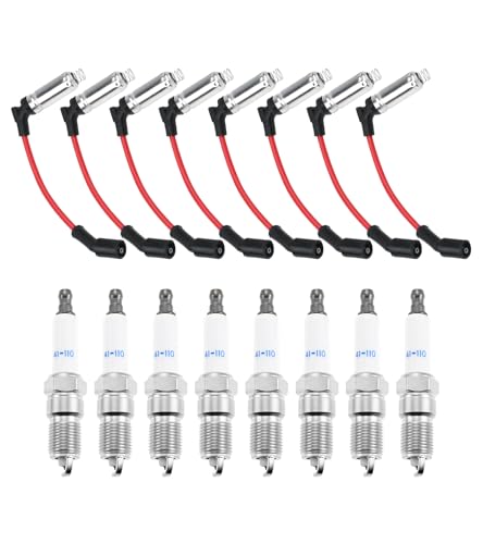 8 Set 41-110 Iridium Spark Plugs with M8-48322 Spark Plug Wires