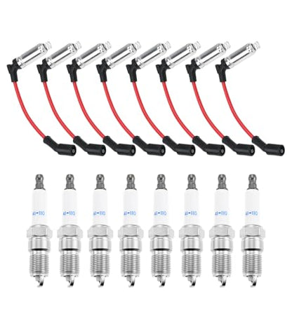 8 Set 41-110 Iridium Spark Plugs with M8-48322 Spark Plug Wires