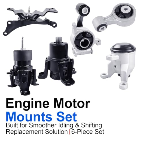 6PCS Engine Motor Mount Set Compatible with Murano Quest JX35 3.5L V6 - size: 2011-2014 Nissan Quest