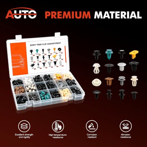369Pcs Body Trim Clip Assortment Kit for Tesla Model 3 Model Y Car Retainer Clips Push Rivets Fasteners for Bumper Fender Liner Door Panel Liftgate Interior Exterior Trim Replacement