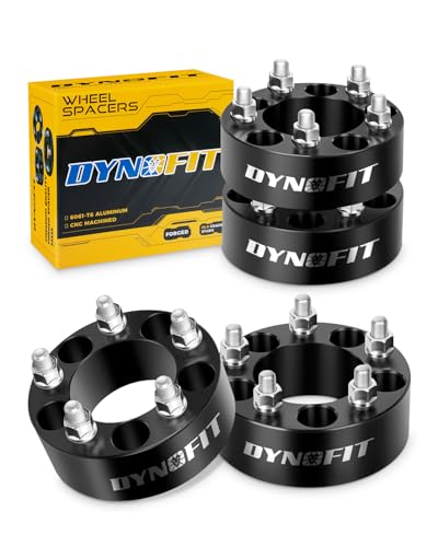 Dynofit 2 inch 5x4.5 Wheel Spacers for XJ KJ KK TJ ZJ, 80.5mm Hub Bore, 1/2"-20 Thread Pitch 5x114.3 Forged Spacer for Mustang Explorer Ranger Cherokee Wrangler Liberty Grand Cherokee